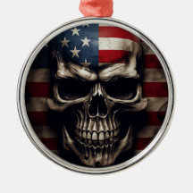 Amerikanischer Flaggen-Schädel