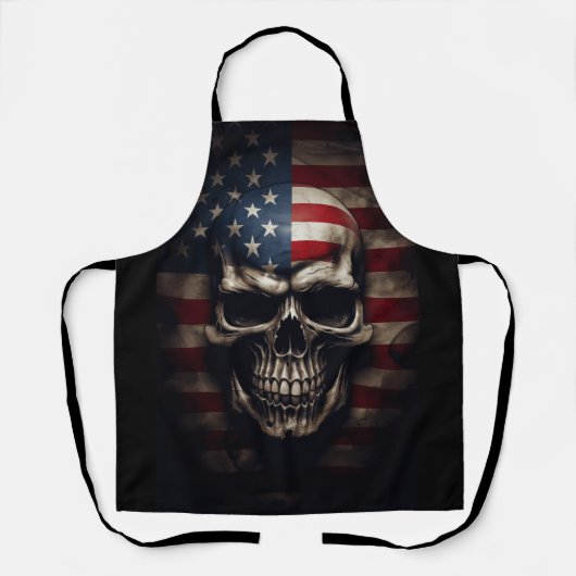 Amerikanischer Flaggen-Schädel Schürze (Vorderseite)