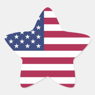 Amerikanischer Flaggen-Stern-Aufkleber Stern-Aufkleber