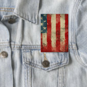 Amerikanischer Flaggen-Windspinner rund Button (Insitu)