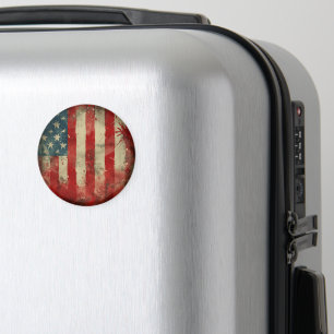 Amerikanischer Flaggen-Windspinner rund Magnet