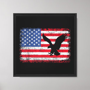 Amerikanischer Flaggenadler USA Leinwanddruck