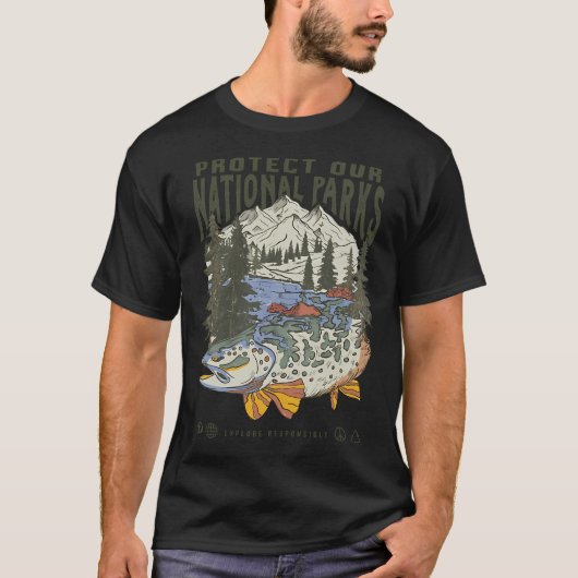 Amerikanischer Flaggenbarschfischen T-Shirt (Vorderseite)