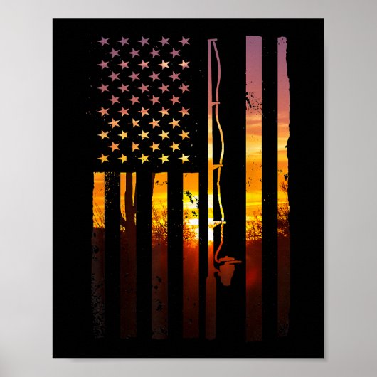 Amerikanischer Flaggenfisch Angler Fischer Fischma Poster (Vorne)