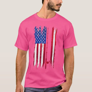 Amerikanischer Flaggenfischer Fischer Fischen Fisc T-Shirt