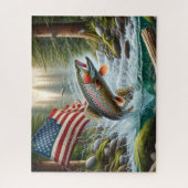 Amerikanischer Flaggenforelle Puzzle (Vertikal)
