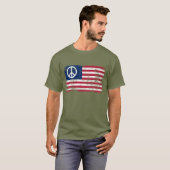 Amerikanischer Flaggenfrieden T-Shirt (Vorne ganz)