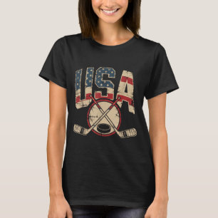 Amerikanischer Flaggenhockey T-Shirt