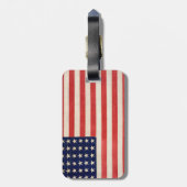 AMERIKANISCHER FLAGGENREISETAG GEPÄCKANHÄNGER (Rückseite vertikal)