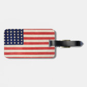 AMERIKANISCHER FLAGGENREISETAG GEPÄCKANHÄNGER (Rückseite horizontal)