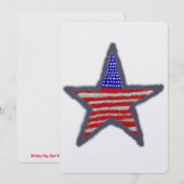Amerikanischer Flaggenstern Einladung (Vorne/Hinten)