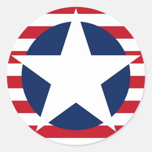 Amerikanischer Flaggenstern und Streifen patrootis Runder Aufkleber (Vorderseite)