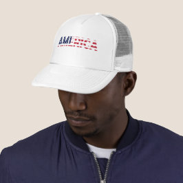 Amerikanischer Flaggentext Truckerkappe
