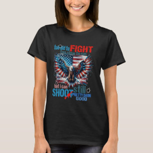 Amerikanischer Flaggenveteran zu alt, um zu langsa T-Shirt
