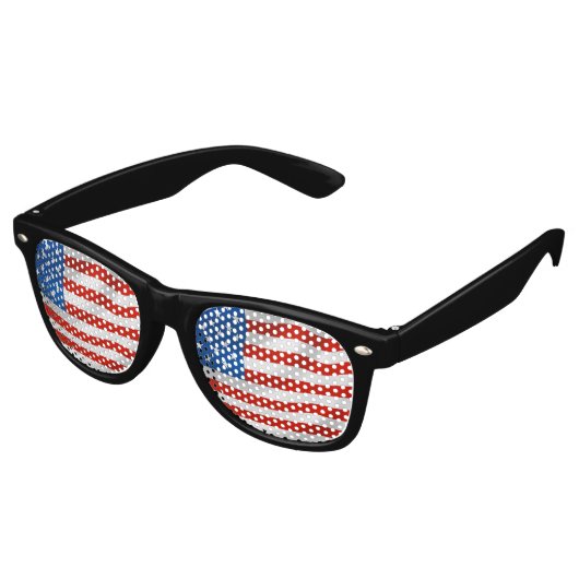 AMERIKANISCHER FLAGGFLAG-NOVELTY-SUNGLASSENSCHATTE PARTYBRILLE (Schrägansicht)