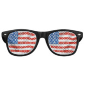 AMERIKANISCHER FLAGGFLAG-NOVELTY-SUNGLASSENSCHATTE PARTYBRILLE (Vorderseite)