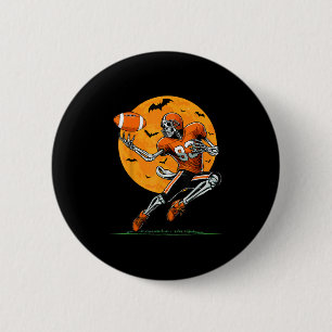 Amerikanischer Football Skelett Jungen Halloween F Button