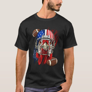 Amerikanischer Footballspieler Hühnchen Patriotisc T-Shirt