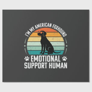 Amerikanischer Foxhound Emotionaler Unterstützungs Geschenkpapier