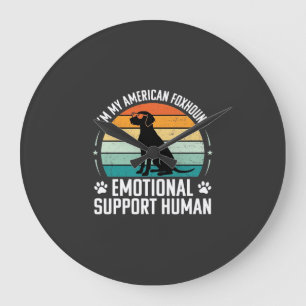 Amerikanischer Foxhound Emotionaler Unterstützungs Große Wanduhr