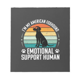 Amerikanischer Foxhound Emotionaler Unterstützungs Notizblock