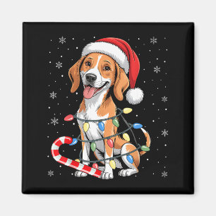 Amerikanischer Foxhound Hund hässlicher Weihnachts Magnet