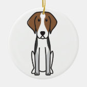 Amerikanischer Foxhound-HundeCartoon Keramikornament (Vorne)