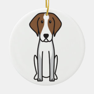 Amerikanischer Foxhound-HundeCartoon Keramikornament