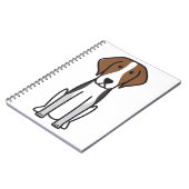 Amerikanischer Foxhound-HundeCartoon Notizblock (Linke Seite)