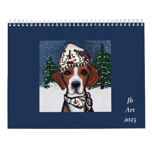 Amerikanischer Foxhound Kalender (Rückseite)