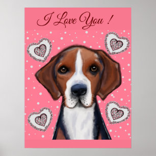 Amerikanischer Foxhound Poster