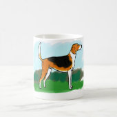 Amerikanischer Foxhound-Tasse Kaffeetasse (Mittel)