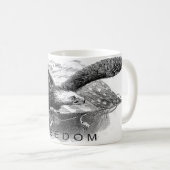 Amerikanischer FREEDOM Kaffeebecher Kaffeetasse (VorderseiteRechts)