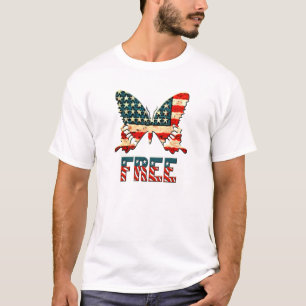 Amerikanischer Freiheits-Schmetterling T-Shirt