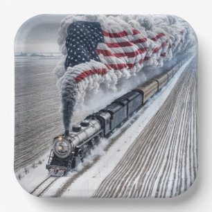 Amerikanischer Freiheitszug Pappteller