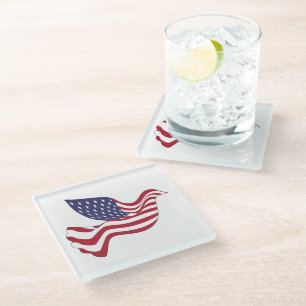 AMERIKANISCHER FRIEDENSABSCHLUSS GLASUNTERSETZER