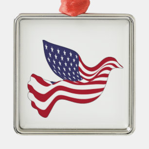 AMERIKANISCHER FRIEDENSABSCHLUSS ORNAMENT AUS METALL
