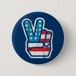Amerikanischer Friedensknopf Button