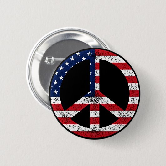 Amerikanischer Friedensknopf Button (Vorne & Hinten)