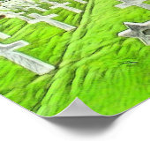 Amerikanischer Friedhof in der Normandie Frankreic Poster (Ecke)