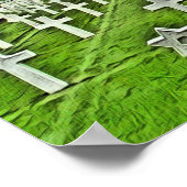 Amerikanischer Friedhof in der Normandie Frankreic Poster (Ecke)