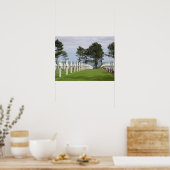 Amerikanischer Friedhof in der Normandie Poster (Küche)