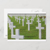 Amerikanischer Friedhof in der Normandie Postkarte (Vorne/Hinten)