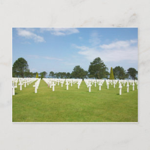 Amerikanischer Friedhof in Frankreich Postkarte