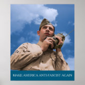 Amerikanischer Funkoperator im Zweiten Weltkrieg M Poster (Vorne)