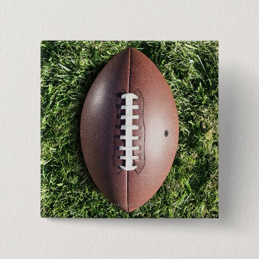 Amerikanischer Fußball auf Gras Button (Vorderseite)