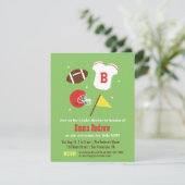 Amerikanischer Fußball-Baby-Duschen-Party Einladung (Stehend Vorderseite)