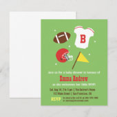 Amerikanischer Fußball-Baby-Duschen-Party Einladung (Vorne/Hinten)