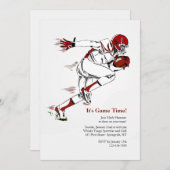 Amerikanischer Fußball-Einladung Einladung (Vorne/Hinten)