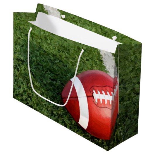 Amerikanischer Fußball-Geschenk-Tasche groß Große Geschenktüte (Vorderseite Schrägansicht)